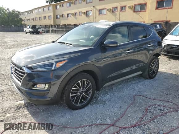 2019 Hyundai Tucson Ultimate with VIN KM8J3CAL4KU013265, listed as a Copart auction lot 60813995 with 52,123 mi miles and Salvage title. Bid and sale history available at DreamBid. Image 1.