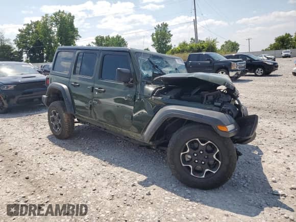 2021 Jeep Wrangler Unlimited Sport Altitude z VIN 1C4HJXDN3MW711810, wystawiony jako Copart lot #66914255 z przebiegiem Nie podano mil oraz Szkoda całkowita • Salvage title. Historia ofert i sprzedaży dostępna na DreamBid. Obrazek 4.