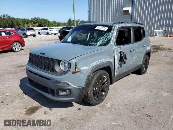 2018 Jeep Renegade Altitude with VIN ZACCJABB0JPH39718, listed as a Copart auction lot 80542675 with 80,587 mi miles and Salvage title. Bid and sale history available at DreamBid. Image 1.