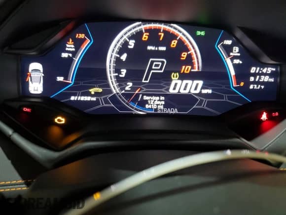 2021 Lamborghini Huracan with VIN ZHWUT5ZFXMLA15990, listed as a Copart auction lot 55622765 with 11,858 mi miles and Salvage title. Bid and sale history available at DreamBid. Image 9.