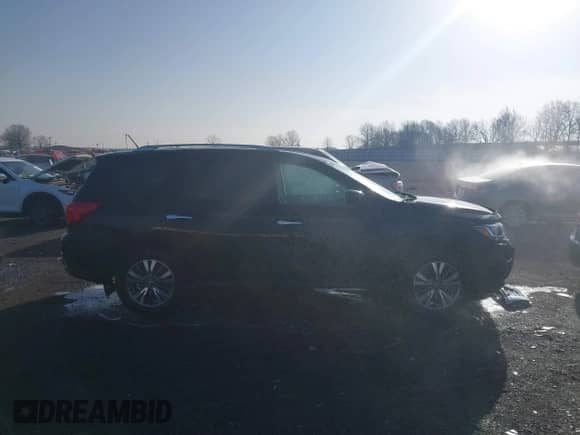 2018 Nissan Pathfinder S with VIN 5N1DR2MNXJC642696, listed as a IAAI auction lot 41803396 with 56,586 mi miles and . Bid and sale history available at DreamBid. Image 13.