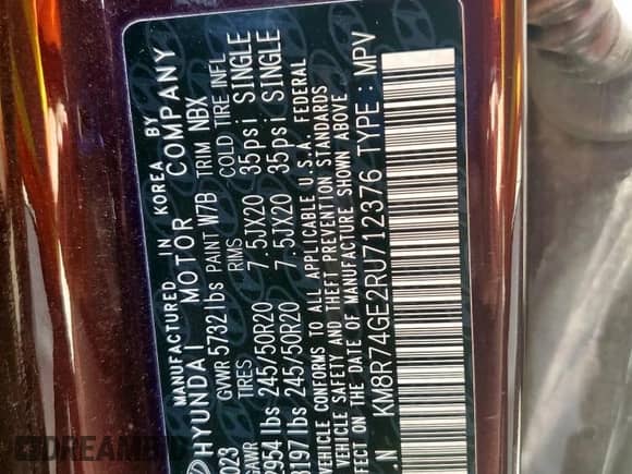 2024 Hyundai Palisade Calligraphy with VIN KM8R74GE2RU712376, listed as a Copart auction lot 69298725 with 33,289 mi miles and Clean title. Bid and sale history available at DreamBid. Image 13.