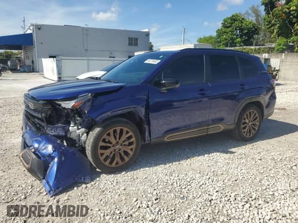 2025 Subaru Forester with VIN JF2SLDFC1SH400891, listed as a Copart auction lot 64219465 with 11,621 mi miles and Salvage title. Bid and sale history available at DreamBid. Image 1.