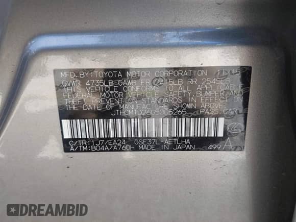 2016 Lexus IS 300/350 с VIN JTHCM1D26G5005265, выставлен на аукционе IAAI как лот 42790986 с пробегом 97 822 миль миль и . История ставок и продаж доступна на DreamBid. Изображение 9.