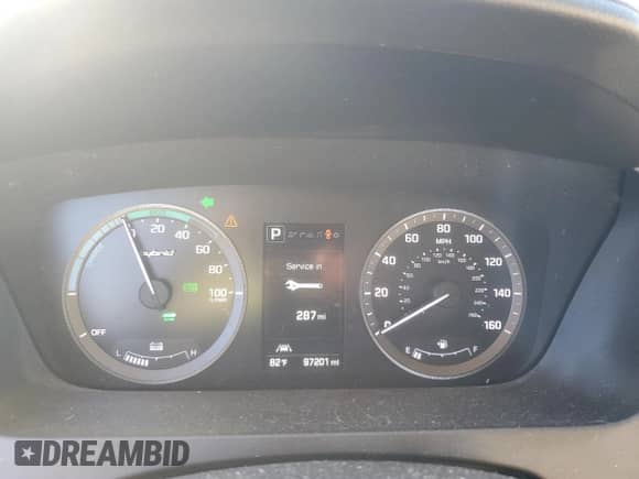 2017 Hyundai Sonata Limited with VIN KMHE34L31HA075219, listed as a Copart auction lot 86843215 with 97,201 mi miles and Salvage title. Bid and sale history available at DreamBid. Image 9.