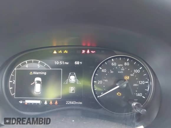 2023 Nissan Kicks SR with VIN 3N1CP5DV5PL563637, listed as a IAAI auction lot 43175483 with 22,643 mi miles and . Bid and sale history available at DreamBid. Image 7.