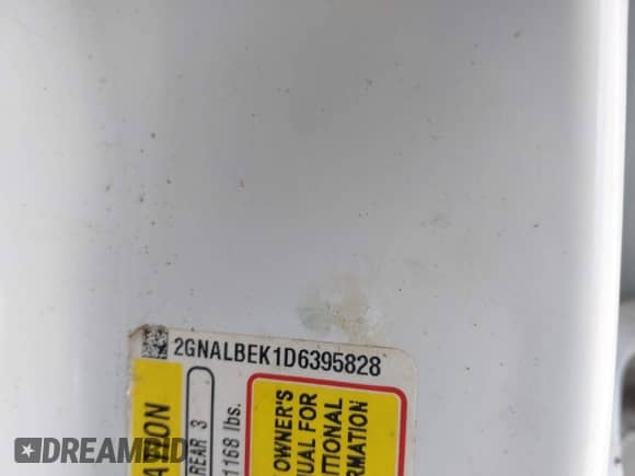 2013 Chevrolet Equinox LS with VIN 2GNALBEK1D6395828, listed as a IAAI auction lot 43343063 with 236,637 mi miles and . Bid and sale history available at DreamBid. Image 9.