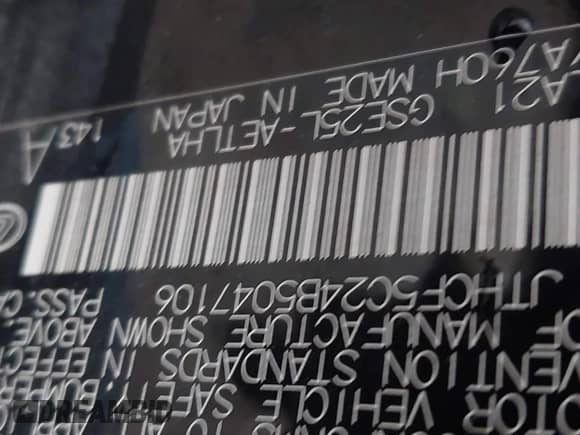 2011 Lexus IS 250 z VIN JTHCF5C24B5047106, wystawiony jako IAAI lot #42336630 z przebiegiem 154 050 mil mil oraz . Historia ofert i sprzedaży dostępna na DreamBid. Obrazek 9.