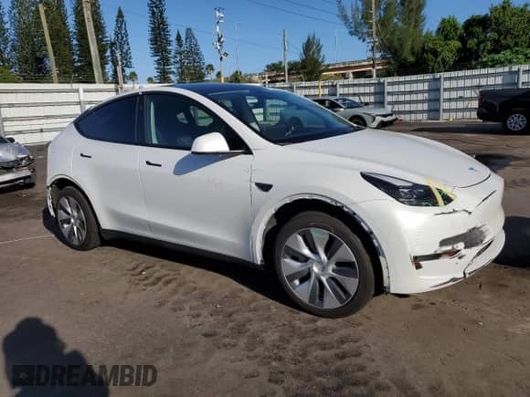 2023 Tesla Model Y Long Range with VIN 7SAYGDEE4PF792520, listed as a Copart auction lot 81776685 with 42,290 mi miles and Non repairable. Bid and sale history available at DreamBid. Image 4.