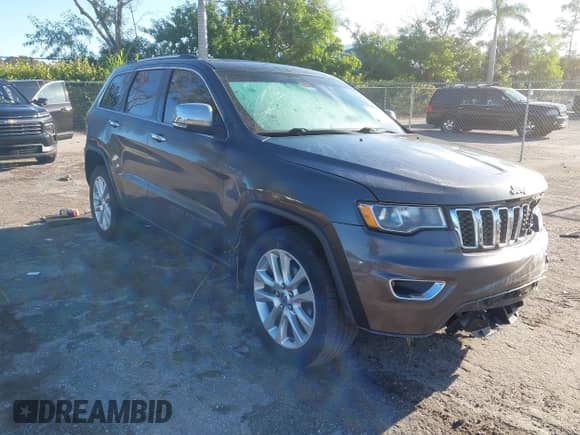 2017 Jeep Grand Cherokee Limited with VIN 1C4RJEBG2HC916426, listed as a IAAI auction lot 43263248 with 98,405 mi miles and . Bid and sale history available at DreamBid. Image 1.
