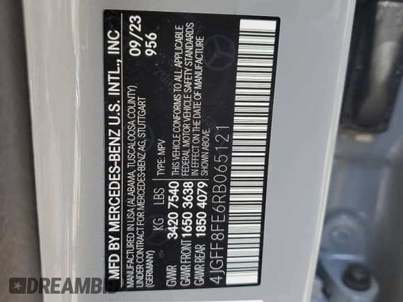 2024 Mercedes-Benz GLS 580 z VIN 4JGFF8FE6RB065121, wystawiony jako Copart lot #55186704 z przebiegiem 12 624 mil mil oraz Szkoda całkowita • Salvage title. Historia ofert i sprzedaży dostępna na DreamBid. Obrazek 15.