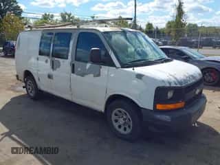 2009 Chevrolet Express Cargo with VIN 1GCFG15X291154296, listed as a IAAI auction lot 43363104 with 337,671 mi miles and . Bid and sale history available at DreamBid. Image 1.