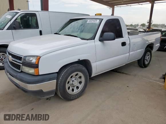 2007 Chevrolet Silverado 1500 Work Truck with VIN 1GCEC14X27Z149154, listed as a Copart auction lot 44524425 with 133,753 mi miles and Clean title. Bid and sale history available at DreamBid. Image 1.