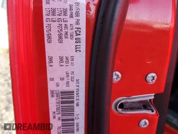 2015 Ram 1500 Sport with VIN 1C6RR7UT9FS768378, listed as a Copart auction lot 48425645 with 189,077 mi miles and Salvage title. Bid and sale history available at DreamBid. Image 14.