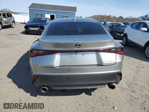 2021 Lexus IS 300 with VIN JTHC81F29M5045630, listed as a Copart auction lot 47646125 with Not provided miles and Salvage title. Bid and sale history available at DreamBid. Image 6.