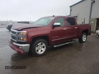 2014 Chevrolet Silverado 1500 LTZ with VIN 3GCUKSEC8EG307896, listed as a Copart auction lot 83953025 with 104,445 mi miles and Salvage title. Bid and sale history available at DreamBid. Image 1.