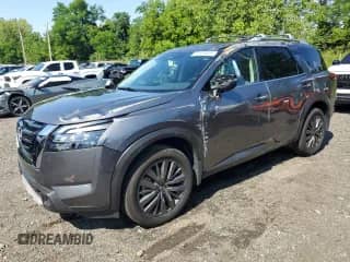 2025 Nissan Pathfinder SL with VIN 5N1DR3CDXSC214076, listed as a Copart auction lot 65181325 with 9,558 mi miles and Salvage title. Bid and sale history available at DreamBid. Image 1.