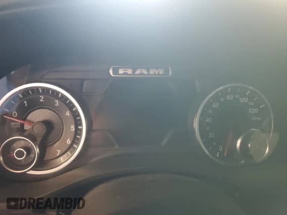 2022 Ram 1500 Big Horn with VIN 1C6RREMT7NN393303, listed as a Copart auction lot 61713705 with 37,574 mi miles and Salvage title. Bid and sale history available at DreamBid. Image 9.