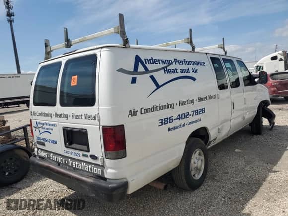 2011 Ford Econoline Cargo Commercial with VIN 1FTSS3EL5BDA21431, listed as a Copart auction lot 58396004 with 194,387 mi miles and Non repairable. Bid and sale history available at DreamBid. Image 3.