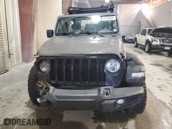 2022 Jeep Wrangler Willys with VIN 1C4GJXAN6NW223825, listed as a Copart auction lot 80460804 with 32,996 mi miles and Salvage title. Bid and sale history available at DreamBid. Image 5.