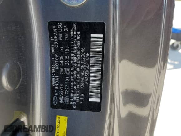 2014 Hyundai Genesis Coupe R-Spec с VIN KMHHU6KJ3EU120046, выставлен на аукционе Copart как лот 73993984 с пробегом 126 439 миль миль и Списание • Salvage title. История ставок и продаж доступна на DreamBid. Изображение 12.