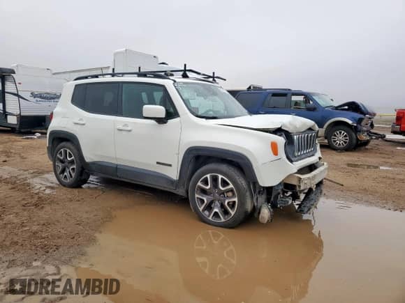 2018 Jeep Renegade Latitude with VIN ZACCJABB6JPG93523, listed as a Copart auction lot 85381095 with 117,694 mi miles and Salvage title. Bid and sale history available at DreamBid. Image 4.