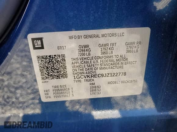 2018 Chevrolet Silverado 1500 LT с VIN 1GCVKREC9JZ122778, выставлен на аукционе Copart как лот 86688555 с пробегом 96 503 миль миль и Списание • Salvage title. История ставок и продаж доступна на DreamBid. Изображение 12.