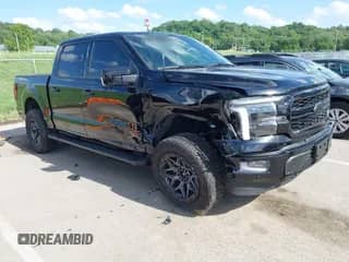 2024 Ford F-150 Lariat with VIN 1FTFW5L55RFC16319, listed as a IAAI auction lot 42308797 with 3,023 mi miles and . Bid and sale history available at DreamBid. Image 1.