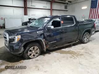 2021 GMC Sierra 1500 SLE with VIN 3GTP8BED5MG288257, listed as a Copart auction lot 44454965 with 66,694 mi miles and Clean title. Bid and sale history available at DreamBid. Image 1.