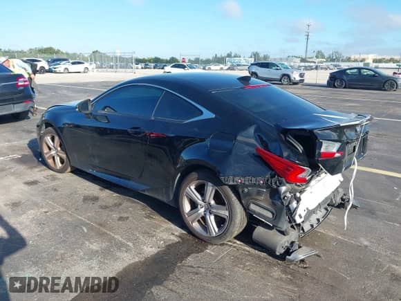 2015 Lexus RC 350 F Sport with VIN JTHSE5BC9F5001706, listed as a IAAI auction lot 43344575 with 67,019 mi miles and . Bid and sale history available at DreamBid. Image 3.