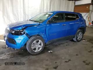 2024 Jeep Compass Sport with VIN 3C4NJDANXRT121901, listed as a Copart auction lot 71897825 with 9,541 mi miles and Salvage title. Bid and sale history available at DreamBid. Image 1.