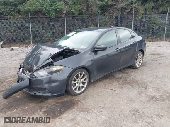 2013 Dodge Dart SXT with VIN 1C3CDFBA3DD288643, listed as a IAAI auction lot 43457788 with 224,057 mi miles and . Bid and sale history available at DreamBid. Image 2.