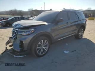 2025 Ford Explorer Platinum с VIN 1FMWK8HCXSGA82231, выставлен на аукционе Copart как лот 88560865 с пробегом 5 652 миль миль и Списание • Salvage title. История ставок и продаж доступна на DreamBid. Изображение 1.