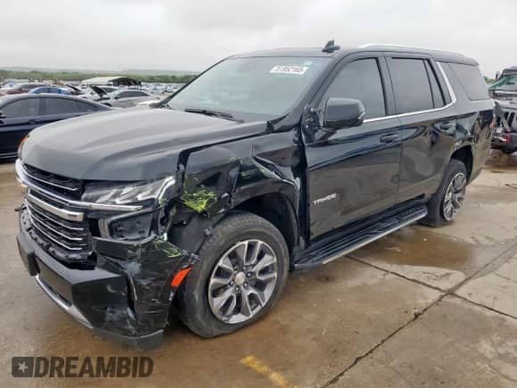 2023 Chevrolet Tahoe LT z VIN 1GNSCNKD6PR197847, wystawiony jako Copart lot #51952165 z przebiegiem 40 792 mil mil oraz Czysty tytuł • Clean title. Historia ofert i sprzedaży dostępna na DreamBid. Obrazek 1.
