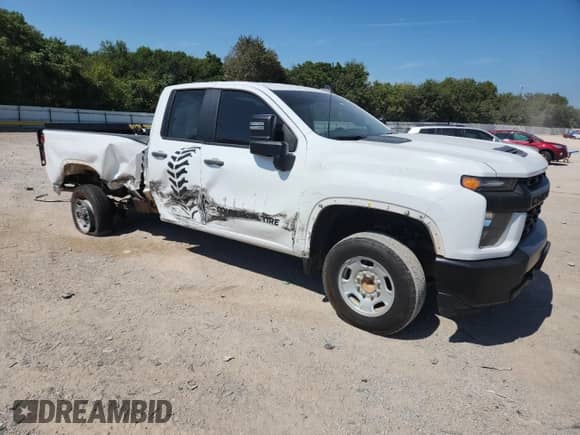 2022 Chevrolet Silverado 2500HD Work Truck with VIN 1GC2WLE72NF332427, listed as a Copart auction lot 80294605 with 115,005 mi miles and Salvage title. Bid and sale history available at DreamBid. Image 4.