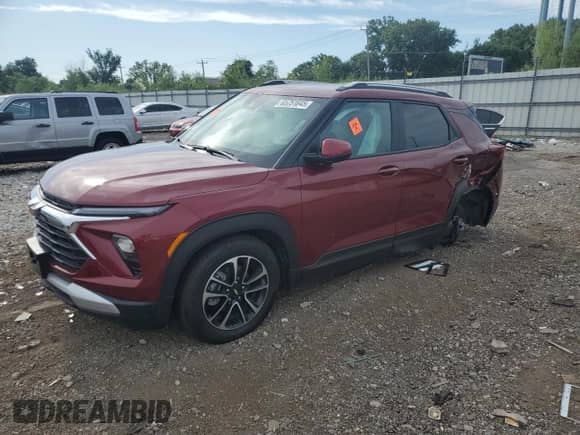 2025 Chevrolet TrailBlazer LT z VIN KL79MPSP6SB091388, wystawiony jako Copart lot #65751645 z przebiegiem Nie podano mil oraz Szkoda całkowita • Salvage title. Historia ofert i sprzedaży dostępna na DreamBid. Obrazek 1.