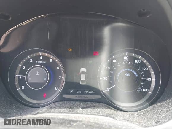 2014 Hyundai Azera Limited with VIN KMHFH4JG7EA362037, listed as a IAAI auction lot 42960064 with 216,970 mi miles and . Bid and sale history available at DreamBid. Image 7.