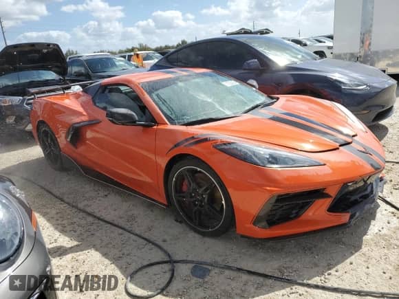 2020 Chevrolet Corvette 3LT with VIN 1G1Y83D40L5111321, listed as a Copart auction lot 77234354 with Not provided miles and Salvage title. Bid and sale history available at DreamBid. Image 4.