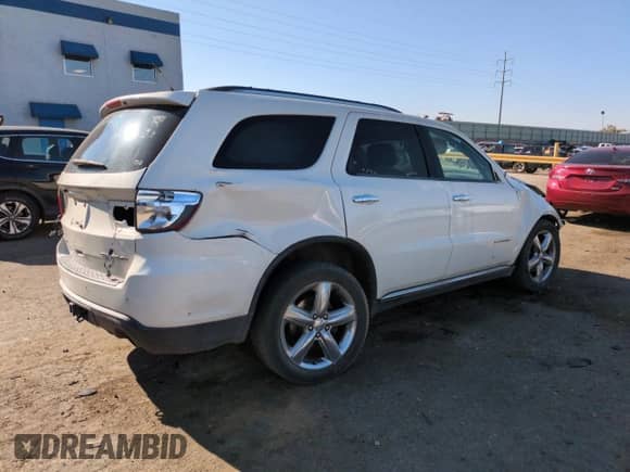 2012 Dodge Durango Citadel with VIN 1C4SDHET5CC252196, listed as a Copart auction lot 59625565 with Not provided miles and Salvage title. Bid and sale history available at DreamBid. Image 3.