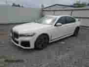 2021 BMW 7 Series 750i xDrive with VIN WBA7U2C04MCF73546, listed as a Copart auction lot 62587275 with 34,396 mi miles and Salvage title. Bid and sale history available at DreamBid. Image 1.