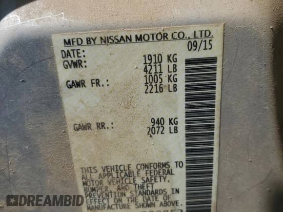 2015 Nissan Altima SV с VIN 1N4AL3AP3FC580852, выставлен на аукционе Copart как лот 72081625 с пробегом 115 883 миль миль и Списание • Salvage title. История ставок и продаж доступна на DreamBid. Изображение 12.