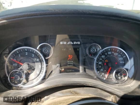 2023 Ram 1500 Tradesman with VIN 1C6RRFCG6PN615262, listed as a Copart auction lot 80883435 with 22,547 mi miles and Salvage title. Bid and sale history available at DreamBid. Image 9.