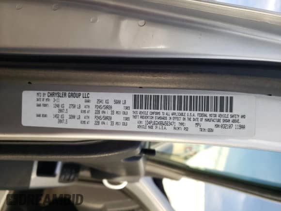 2011 Dodge Nitro with VIN 1D4PU6GX8BW563471, listed as a Copart auction lot 83380054 with 118,659 mi miles and Salvage title. Bid and sale history available at DreamBid. Image 14.