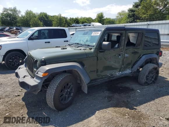 2024 Jeep Wrangler Sport with VIN 1C4PJXKN9RW169375, listed as a Copart auction lot 63098364 with 16,615 mi miles and Salvage title. Bid and sale history available at DreamBid. Image 1.