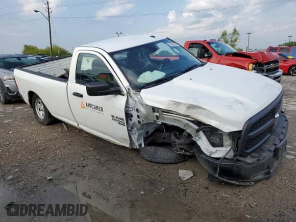 2022 Ram 1500 Tradesman with VIN 3C6JR6DT4NG193376, listed as a Copart auction lot 62608504 with 54,285 mi miles and Salvage title. Bid and sale history available at DreamBid. Image 4.