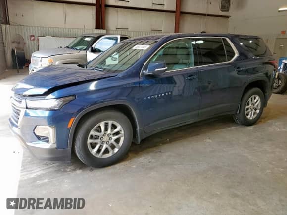2023 Chevrolet Traverse LS with VIN 1GNEVFKW0PJ204014, listed as a Copart auction lot 59531645 with 16,792 mi miles and Salvage title. Bid and sale history available at DreamBid. Image 1.