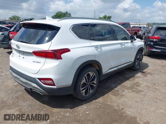 2020 Hyundai Santa Fe SEL with VIN 5NMS3CAA7LH194829, listed as a IAAI auction lot 42553432 with 109,786 mi miles and . Bid and sale history available at DreamBid. Image 4.