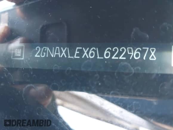 2020 Chevrolet Equinox LT z VIN 2GNAXLEX6L6229678, wystawiony jako IAAI lot #42353291 z przebiegiem 87 868 mil mil oraz . Historia ofert i sprzedaży dostępna na DreamBid. Obrazek 9.