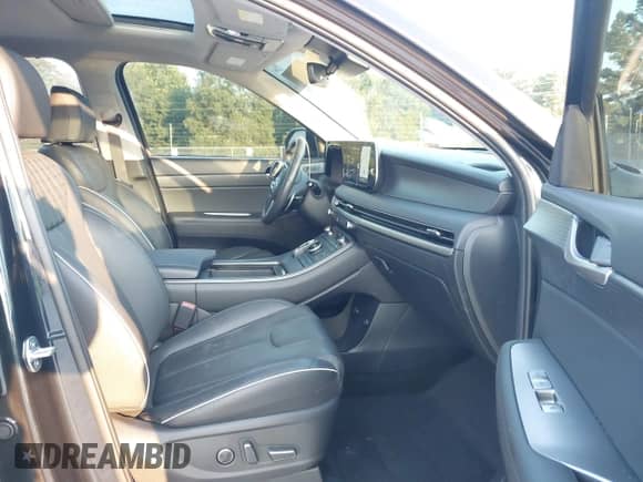 2023 Hyundai Palisade Limited with VIN KM8R54GE1PU574574, listed as a IAAI auction lot 42729386 with 34,130 mi miles and . Bid and sale history available at DreamBid. Image 5.