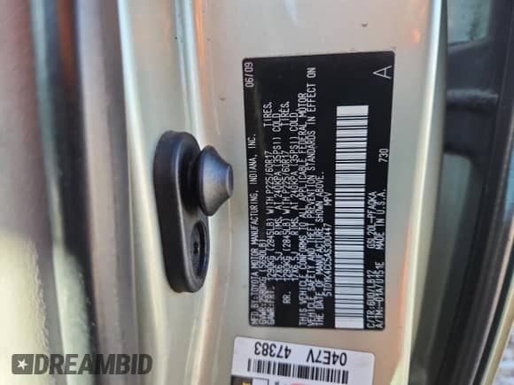 2010 Toyota Sienna XLE Limited с VIN 5TDYK4CC5AS300447, выставлен на аукционе Copart как лот 86306465 с пробегом 223 993 миль миль и Чистый • Clean title. История ставок и продаж доступна на DreamBid. Изображение 12.